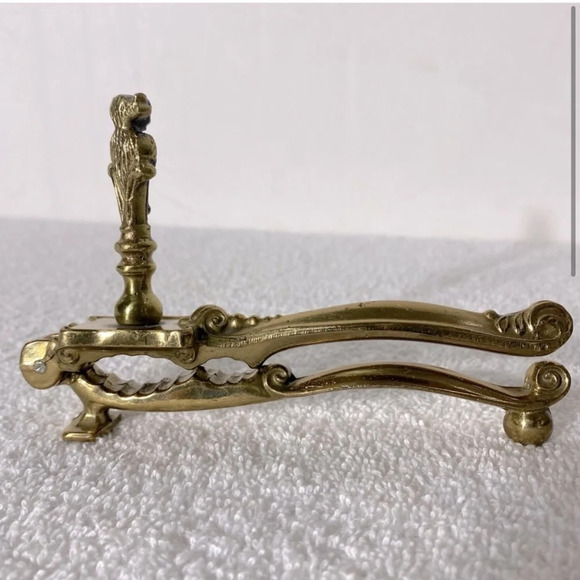 Antique England Brass Nutcracker With Standing Gargoyle - Picture 3 of 15